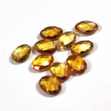 Citrine 7.5x5.5mm oval briolette 0.81 cts